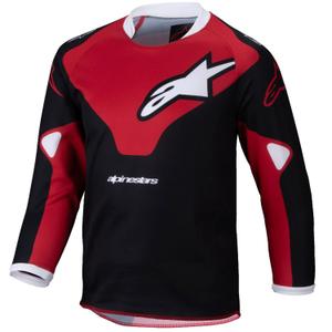 Detský motokrosový dres Alpinestars Racer Veil Kids čierno-červený