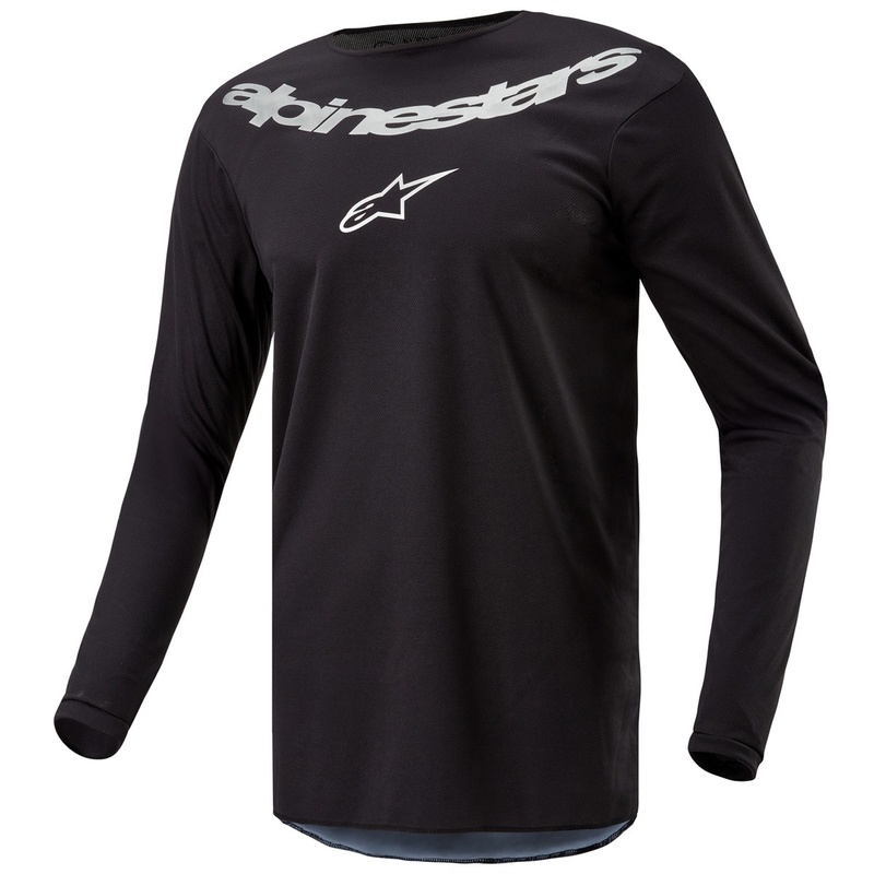 Motokrosový dres Alpinestars Fluid Lucent čierno-strieborný