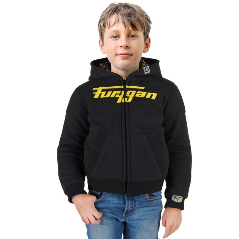 Detská mikina na motorku Furygan Luxio Kid čierno-žltá