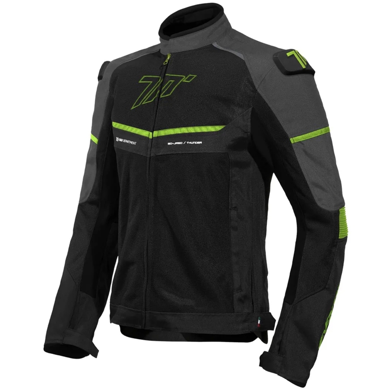 Bunda na motorku Seventy Degrees SD-JR60 Thunder čierno-fluo žltá