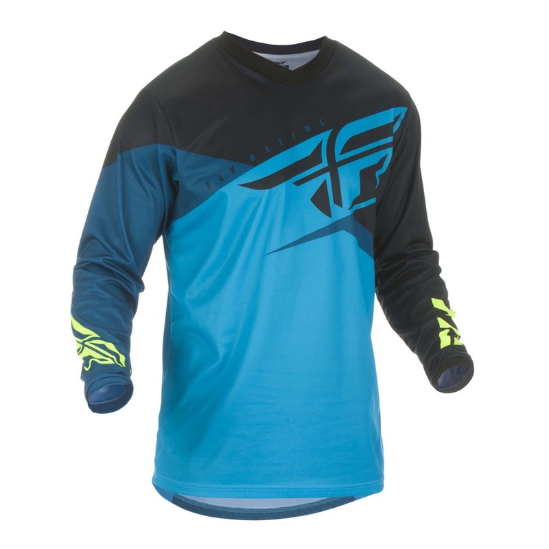 Motokrosový dres FLY Racing F-16 2019 - USA modro-čierno-fluo žltý výpredaj