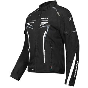 Dámska bunda na motorku Seventy Degrees SD-JR67 Piston čierno-šedo-biela