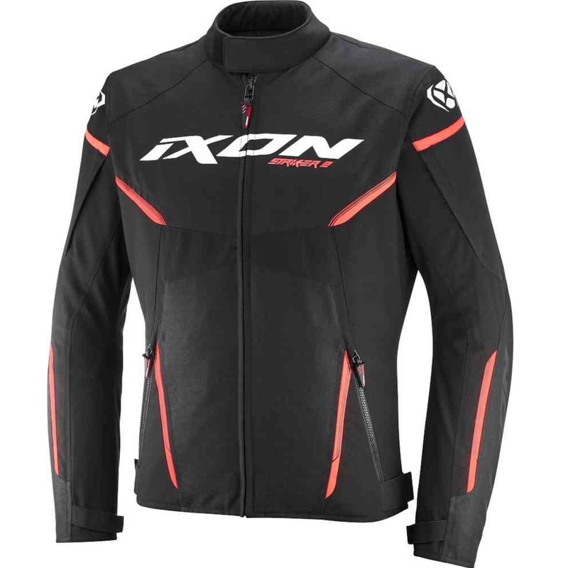 Bunda na motorku IXON Striker 2 čierno-bielo-červená