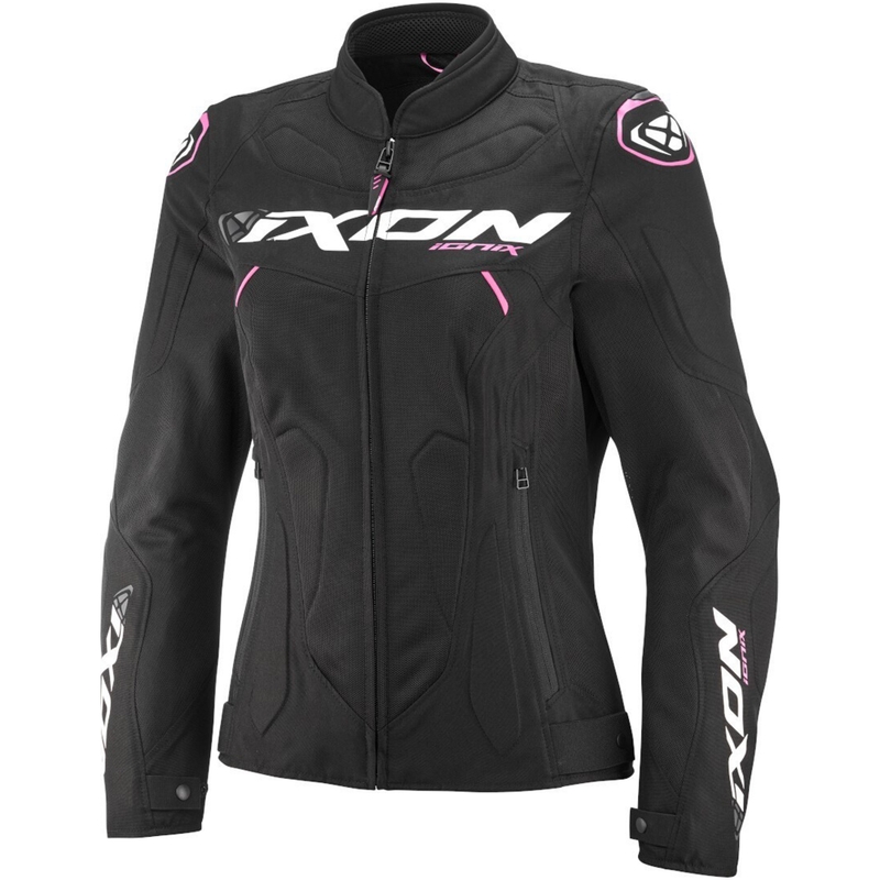 Dámska bunda na motorku IXON Ionix Lady čierno-ružová