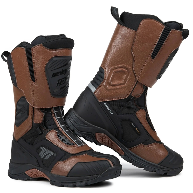 Topánky na motorku Seventy Degrees SD-BA6 Stelvio High hnedé