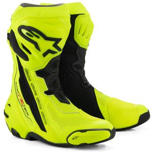 Topánky na motorku Alpinestars Supertech R Vented fluo žlto-čierne