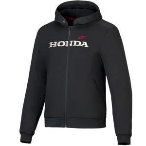 Mikina na motorku Alpinestars Chrome V3 Sport Hoodie kolekcia Honda čierno-béžovo-červená