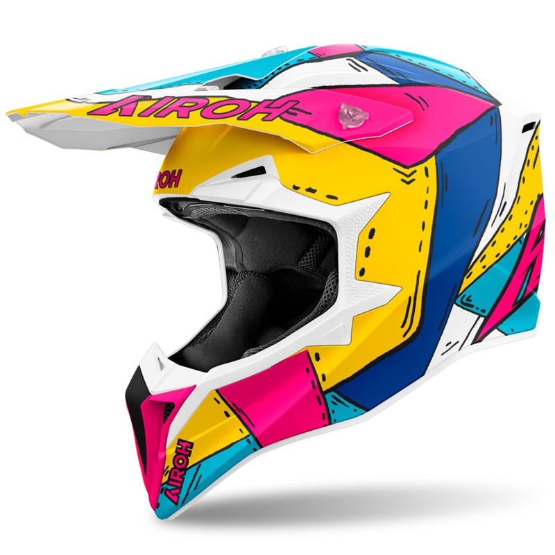 Motokrosová prilba Airoh Wraaap Paint matná multicolor