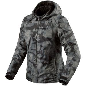 Dámska bunda na motorku Revit Flare 3 H2O camo tmavo šedá