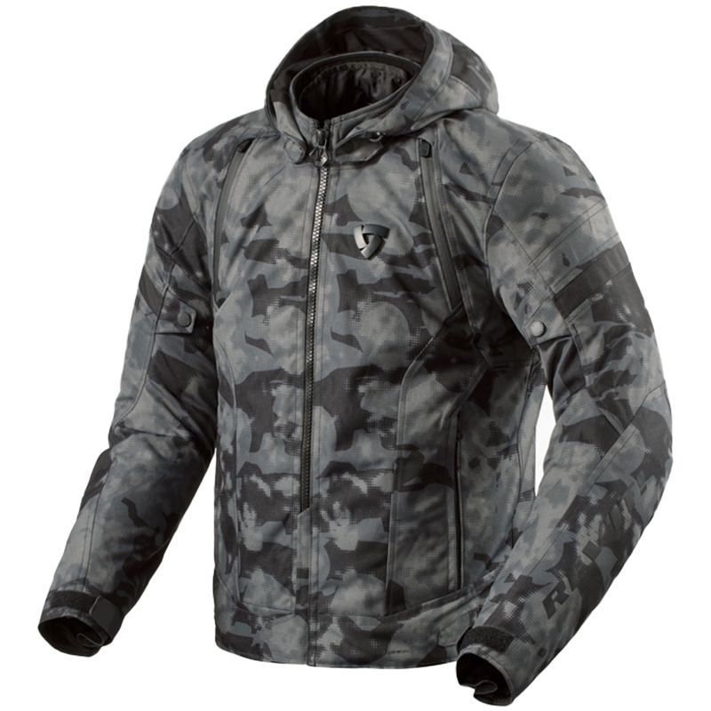 Bunda na motorku Revit Flare 3 H2O camo tmavo šedá