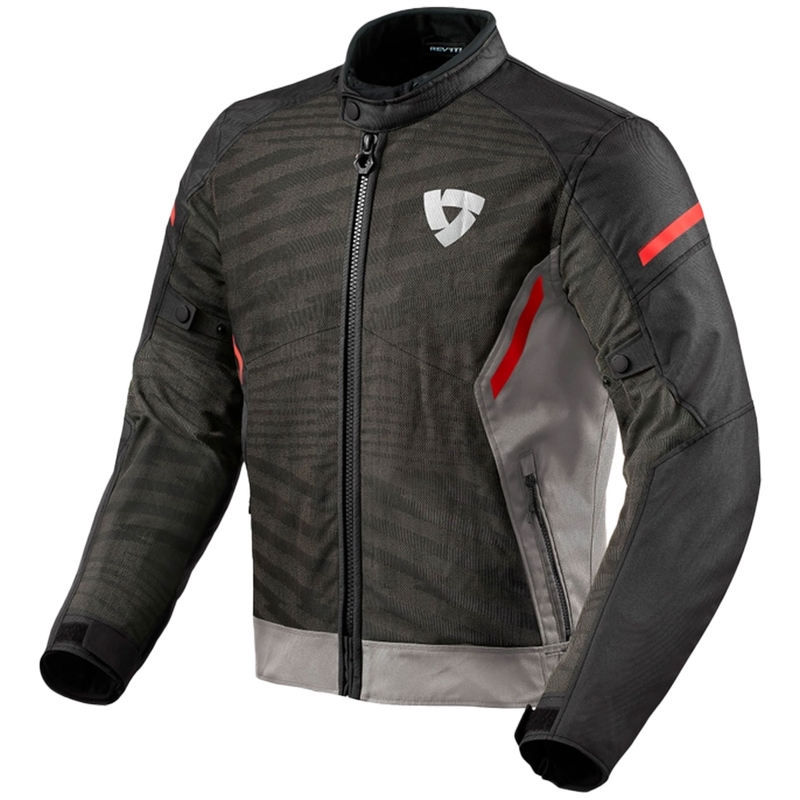 Bunda na motocykel Revit Torque 2 H2O šedo-červená
