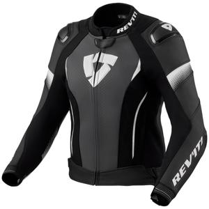 Dámska kožená bunda na motorku Revit Xena 4 Pro čierno-biela