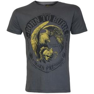 Tričko Yakuza Premium Born To Burn Flying Riots Los Angeles tmavo šedé