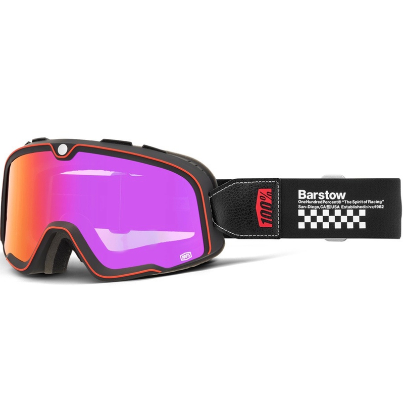 Motokrosové okuliare 100% Barstow Erban s červeným plexi