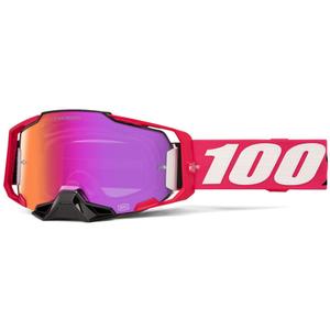 Motokrosové okuliare 100% Armega Kloug so strieborným plexi HIPER