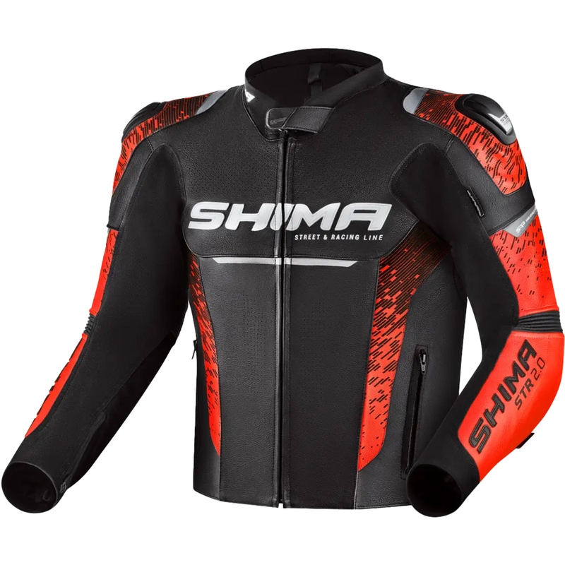 Bunda na motorku Shima STR 2.0 fluo červená