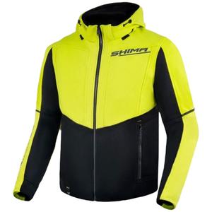 Mikina na motorku Shima Daybreaker čierno-fluo žltá