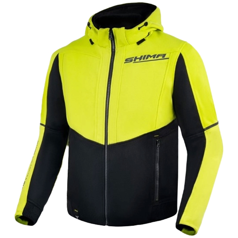 Mikina na motorku Shima Daybreaker čierno-fluo žltá