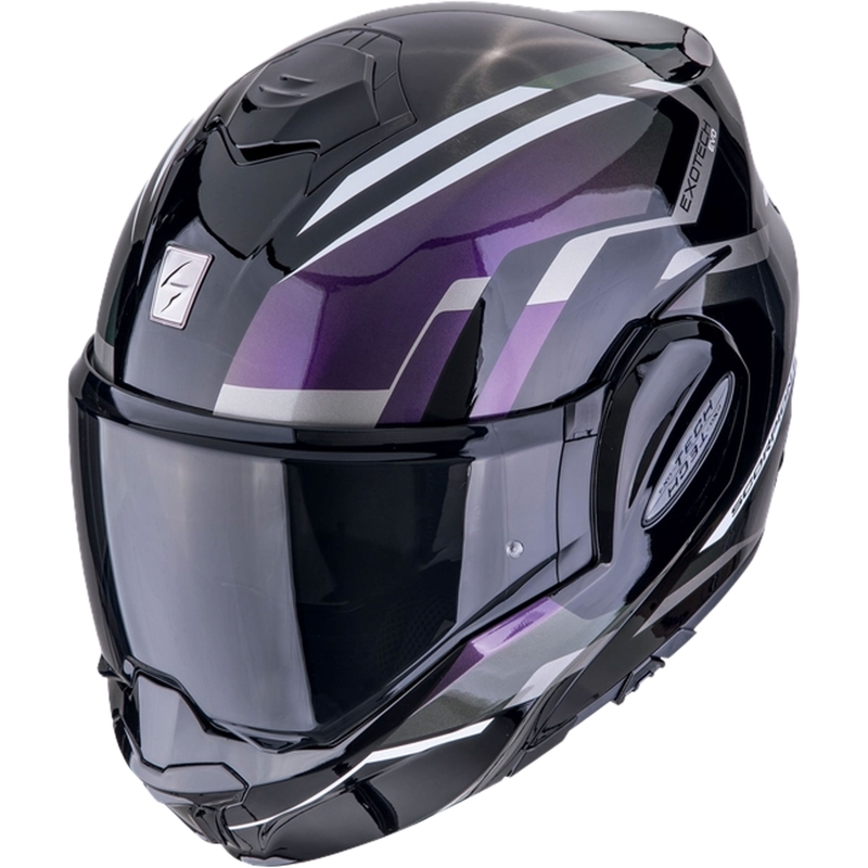 Preklápacia helma na motorku Scorpion EXO-TECH EVO FURIO čierny chameleón