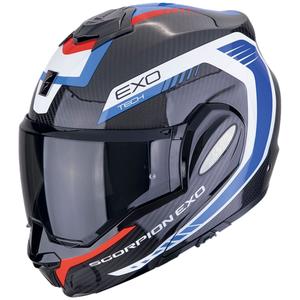 Preklápacia prilba na motorku Scorpion EXO-TECH EVO CARBON COSY čierno-modro-červená