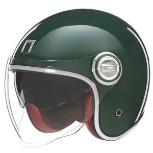 Otvorená prilba na motocykel NOX PREMIUM Heritage zelená