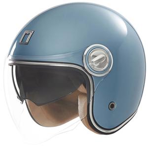 Otvorená prilba na motorku NOX PREMIUM Heritage tyrkysová