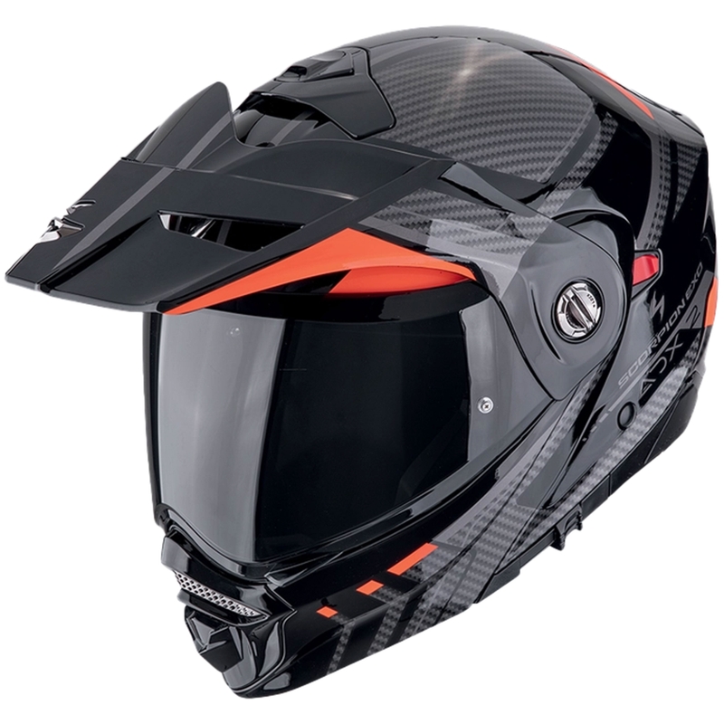 Výklopná prilba na motorku Scorpion ADX-2 LEWIS čierno-červená