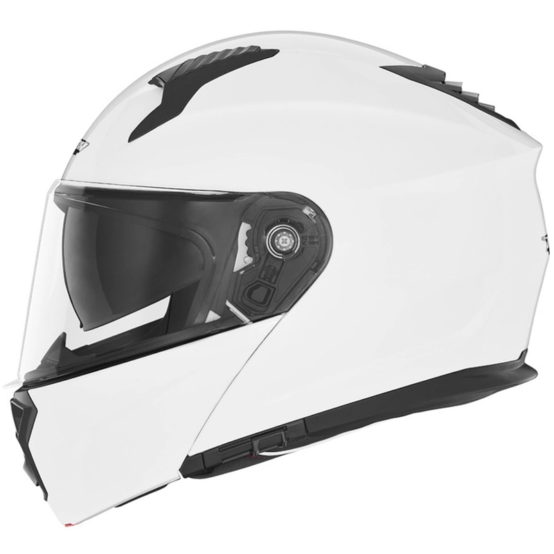 Vyklápacia helma na motorku NOX N968 perleťovo biela