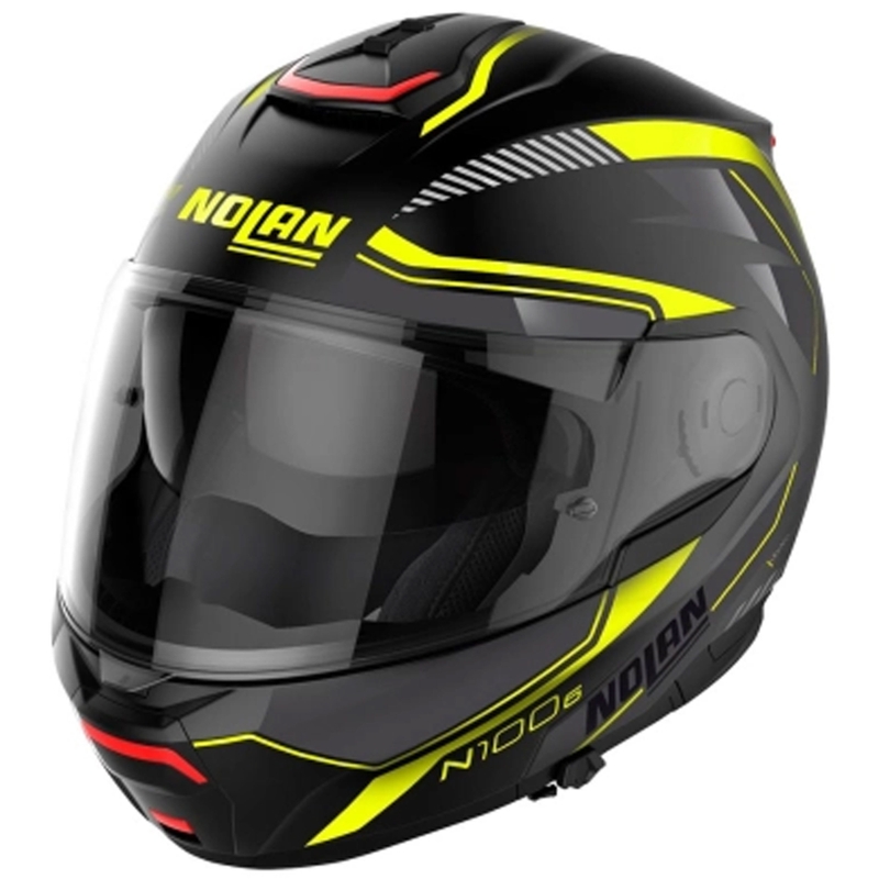Výklopná helma na motorku Nolan N100-6 Surveryor N-COM 22 čierno-žltá