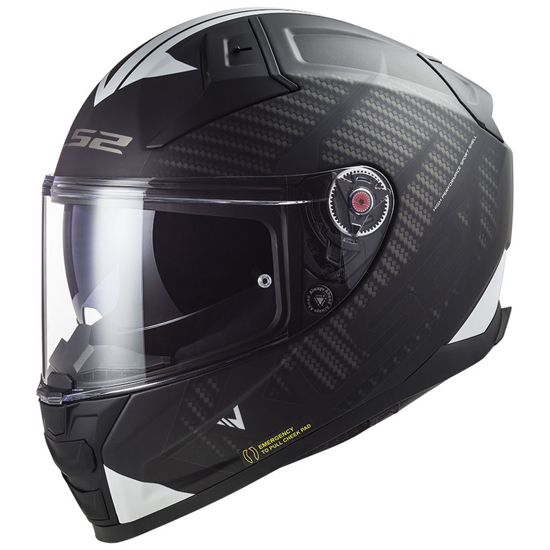 Integrálna prilba na motocykel LS2 FF811 Vector II Splitter bielo-čierná