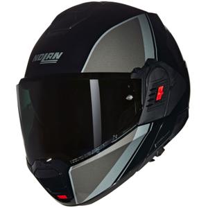 Preklápacia prilba na motorku Nolan N120-1 Verniciatura Speciale N-COM 341 čierno-šedá