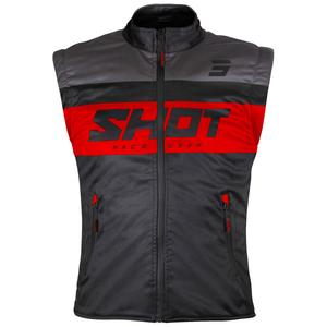 Vesta na motorku Shot Bodywarmer Lite čierno-červená