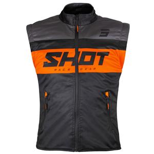 Vesta na motorku Shot Bodywarmer Lite čierno-oranžová