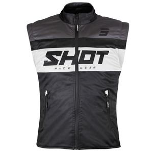 Vesta na motorku Shot Bodywarmer Lite čierno-biela