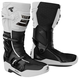 Topánky na motorku Shot Race 8 bielo-čierne