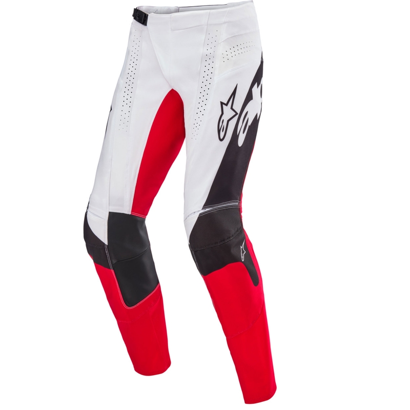 Motokrosové nohavice Alpinestars Techstar limitovaná edícia Deep čierno-bielo-fluo červeno-oranžové