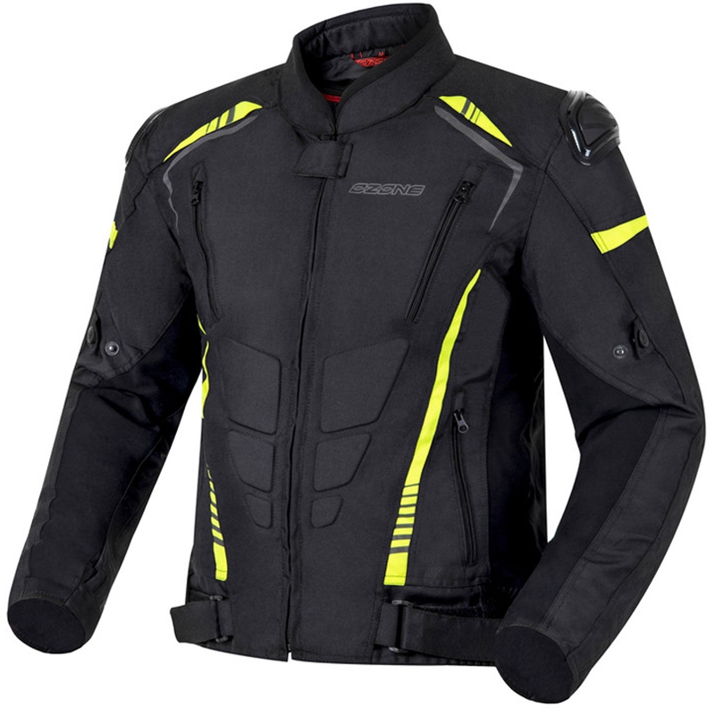 Bunda na motocykel Ozone Pulse čierno-fluo žltá