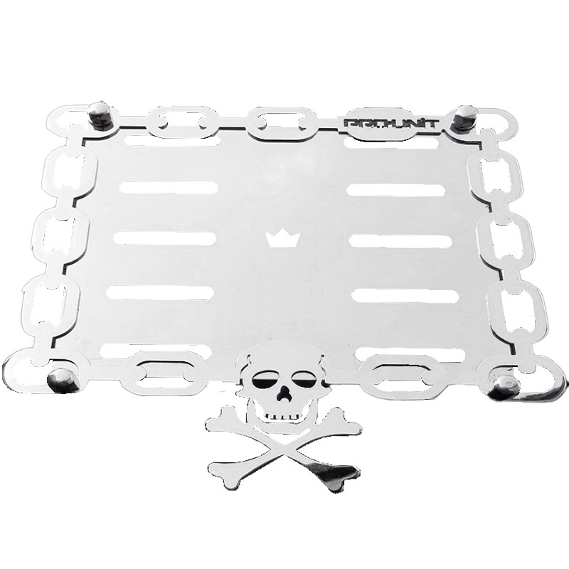 Nerezová podložka pod PL ŠPZ Skull