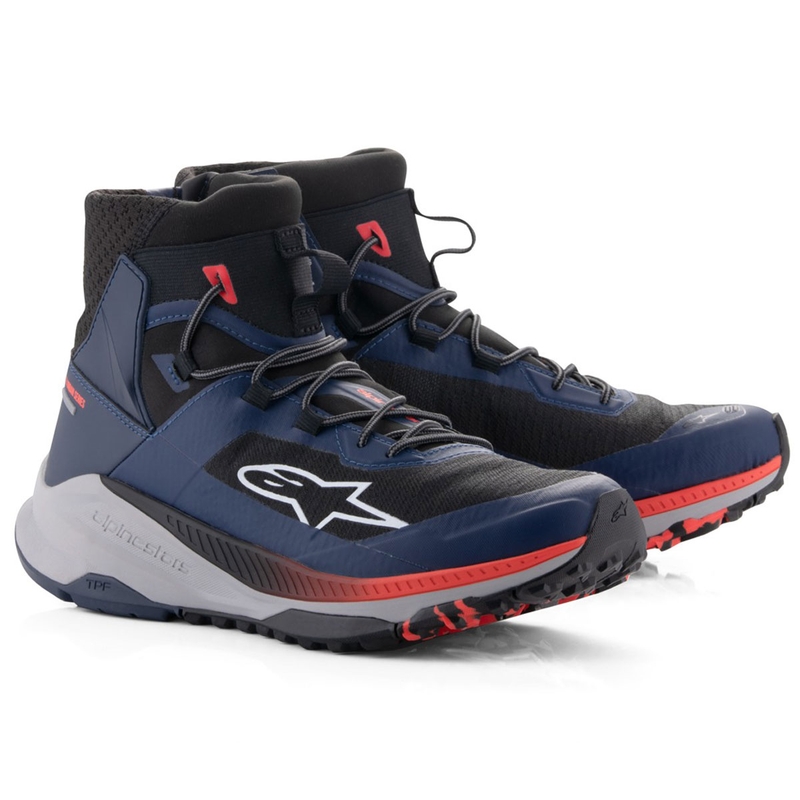 Topánky na motorku Alpinestars Speedforce XR modro-čierno-fluo červeno-šedé