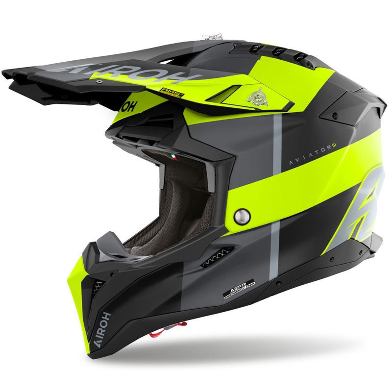 Motokrosová prilba Airoh Aviator 3 Monarch matná žltá