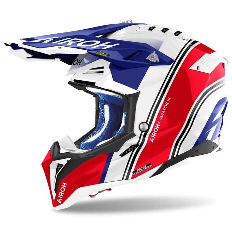 Motokrosová prilba Airoh Aviator 3 Hima červená lesklá