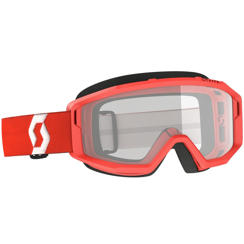 Motokrosové okuliare SCOTT Primal Clear červeno-číre