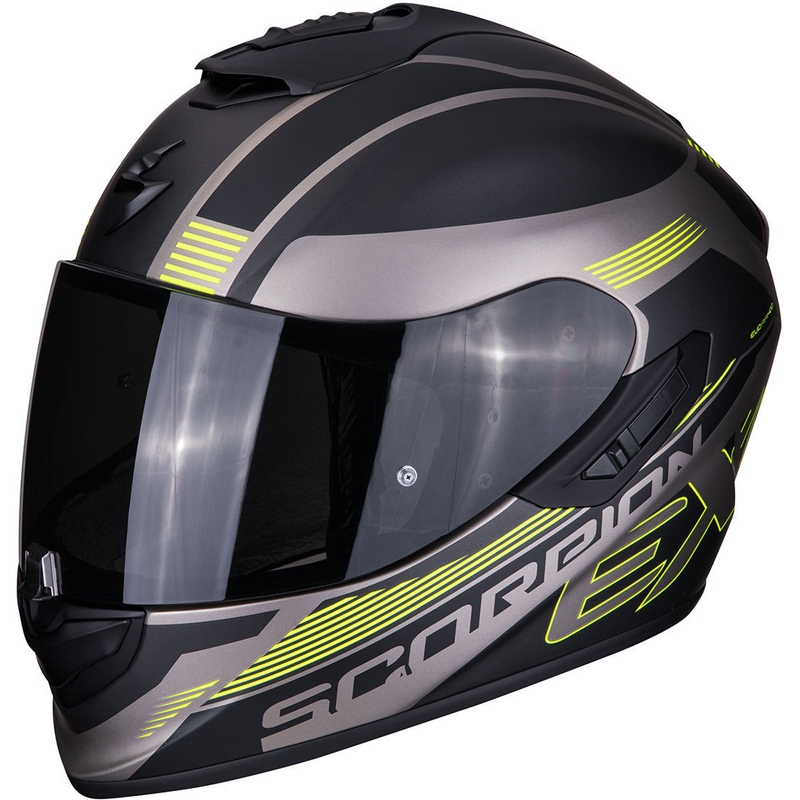 Integrálna prilba Scorpion EXO-1400 Air Free čierno-strieborno-fluo žltá výpredaj