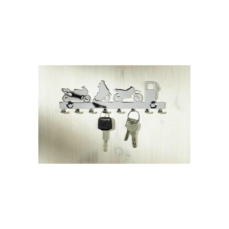 Vešiak na kľúče chrómovaný - 8 háčikov