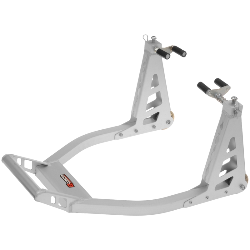 Stojan na motocykel Q-TECH predný hliníkový strieborný