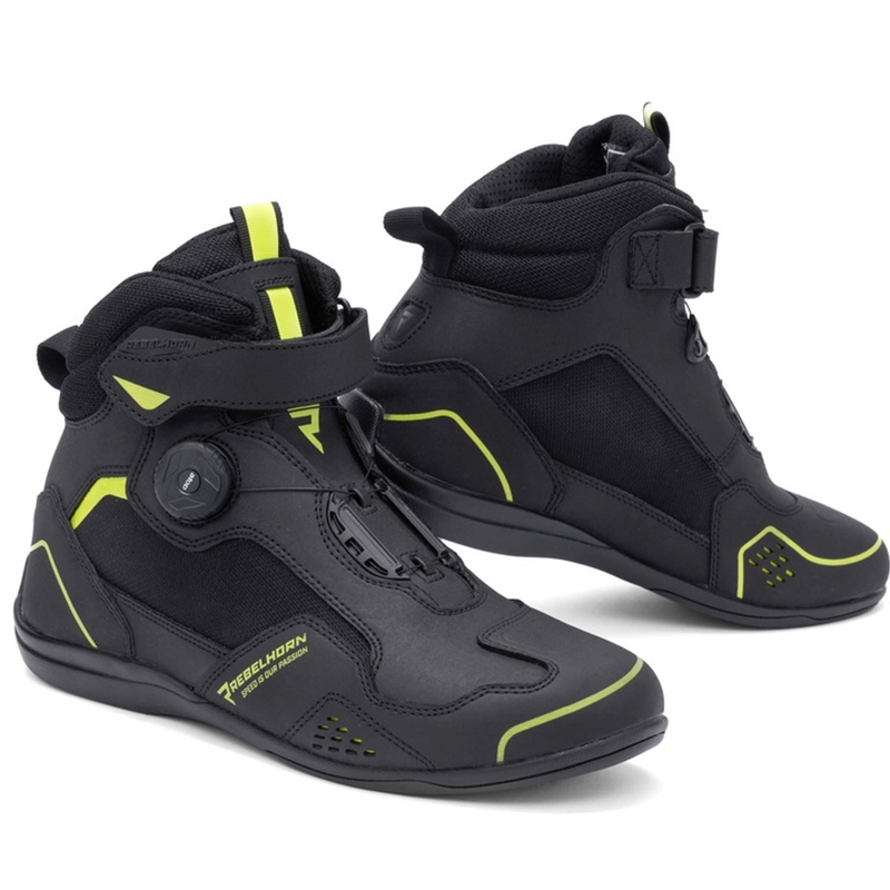 Topánky na motocykel Rebelhorn Spark II čierno-fluo žlté