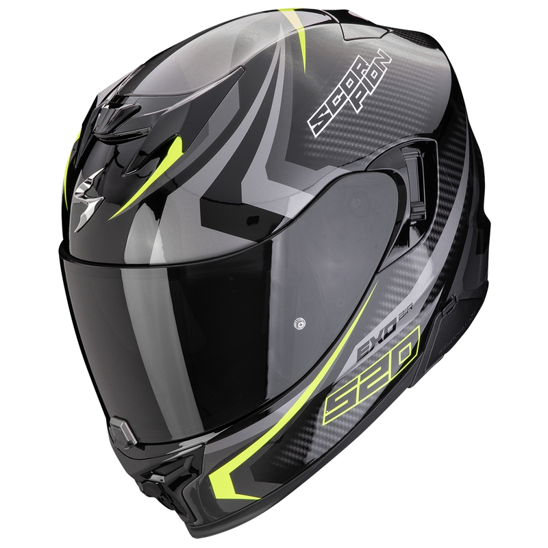 Integrálna helma na motorku Scorpion EXO-520 EVO AIR TERRA čierno-strieborno-fluo žltá výpredaj