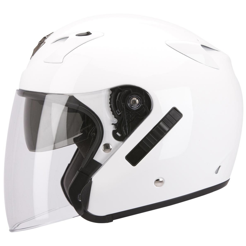 Otvorená prilba na motorku Scorpion EXO-220 biela výpredaj