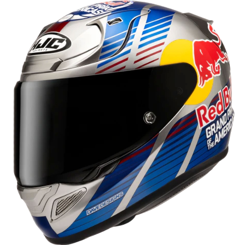Integrálna prilba na motorku HJC RPHA 12 Red Bull Austin GP II MC21 modro-šedá