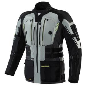 Bunda na motorku Rebelhorn Patrol šedo-čierno-fluo žltá